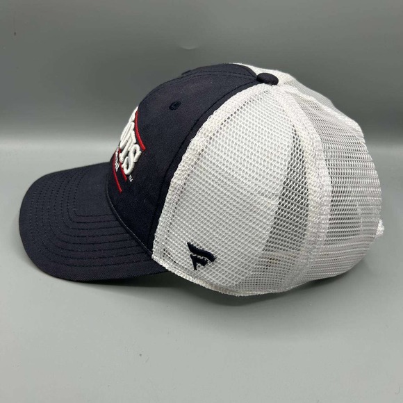 New England Patriots Trucker Hat Men Black White NFL Fanatics Strap Back New - Picture 4 of 7